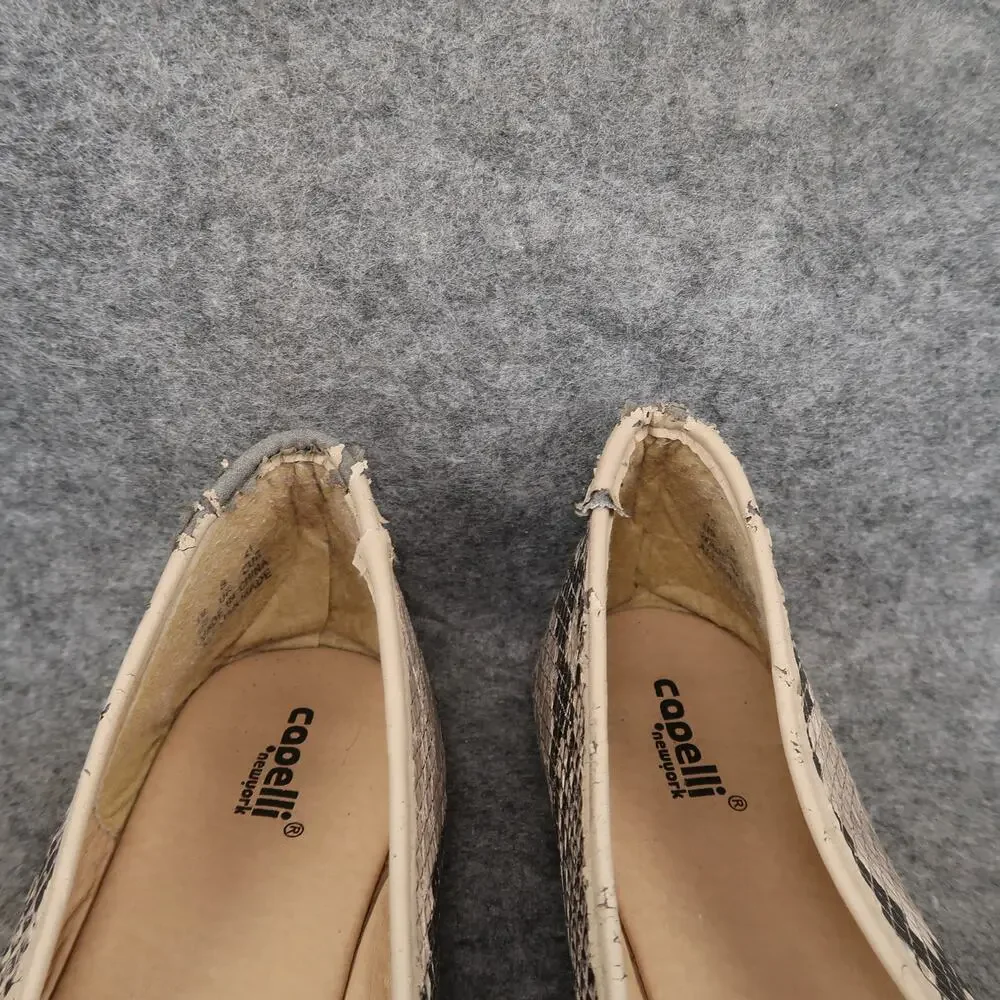 Capelli Shoes Womens 10 Ballet Flats Fashion Slip On Faux Snakeskin Casual